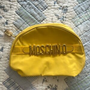Moschino Yellow and Gold Vintage Pouch / Clutch, Brand New
